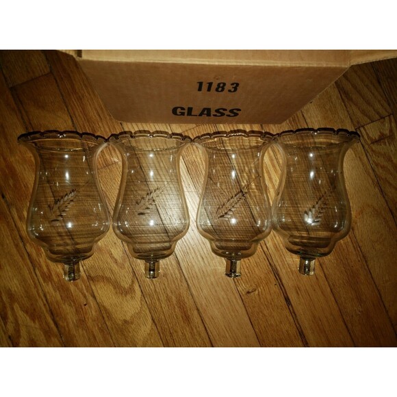 Home Interiors 1183 4 Harvest Glass Peg Votives - Picture 1 of 4